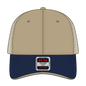 OTTO 84-482 6 Panel Low Profile Mesh Back Trucker Cap - Nvy/Kha/Kha - Nvy/Kha/Kha / 6 1/2’’ - 7 5/8’’