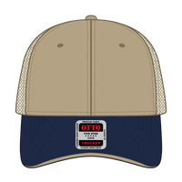 OTTO 84-482 6 Panel Low Profile Mesh Back Trucker Cap - Nvy/Kha/Kha - Nvy/Kha/Kha / 6 1/2’’ - 7 5/8’’
