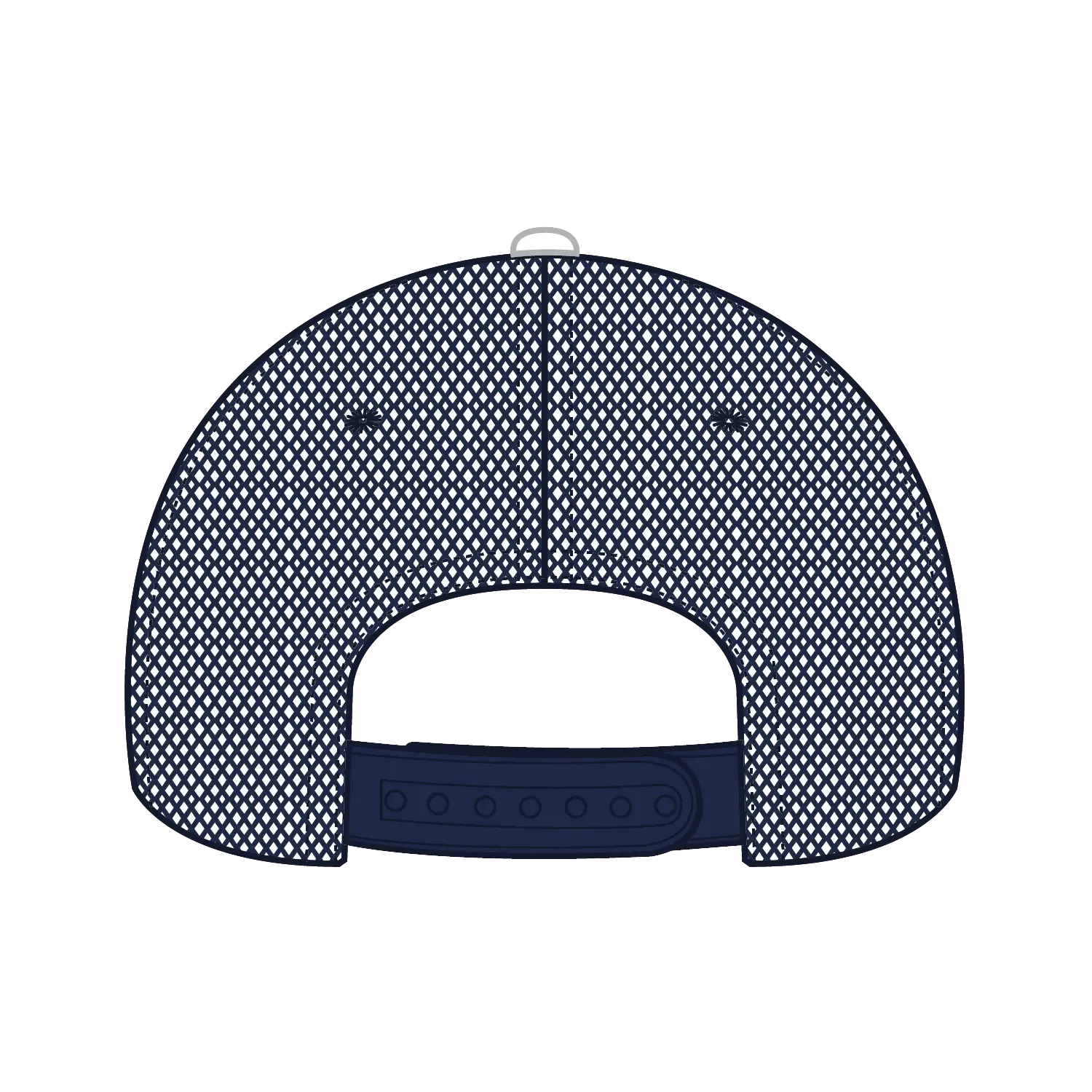 OTTO 84-482 6 Panel Low Profile Mesh Back Trucker Cap - Nvy/Nvy/Wht - Nvy/Nvy/Wht / 6 1/2’’ - 7 5/8’’