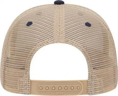 OTTO 84-482 Brushed Bull Denim Sandwich Visor Low Profile Pro Style Mesh Back Structured Firm Front Panel Cap - Navy