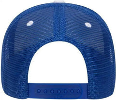 OTTO 84-482 Brushed Bull Denim Sandwich Visor Low Profile Pro Style Mesh Back Structured Firm Front Panel Cap - Royal