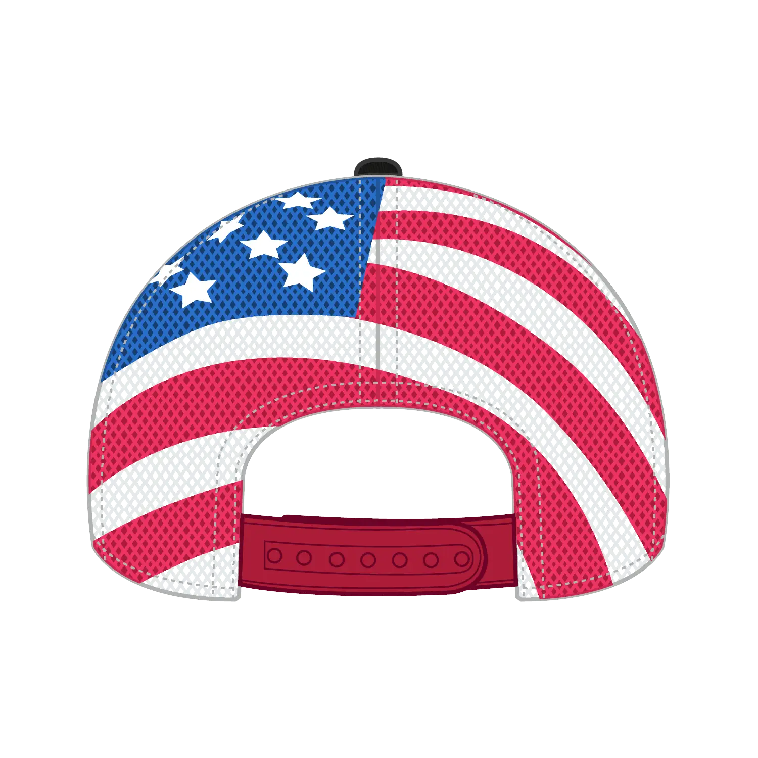 OTTO 88-1280 6 Panel Low Profile Mesh Back Trucker Cap - Blk/Wht - Blk/Wht / 6 1/2’’ - 7 5/8’’