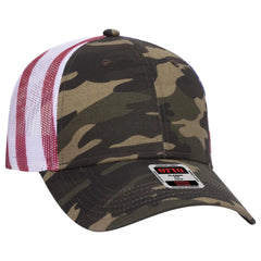 OTTO 88-1280 6 Panel Low Profile Mesh Back Trucker Cap - Camo 00816 - Camo 00816 / 6 1/2’’ - 7 5/8’’