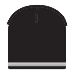 OTTO 91-1237 9’’ Classic Knit Beanie W/ Reflective Stripe - Black - Black / 6 1/2’’ - 7 5/8’’