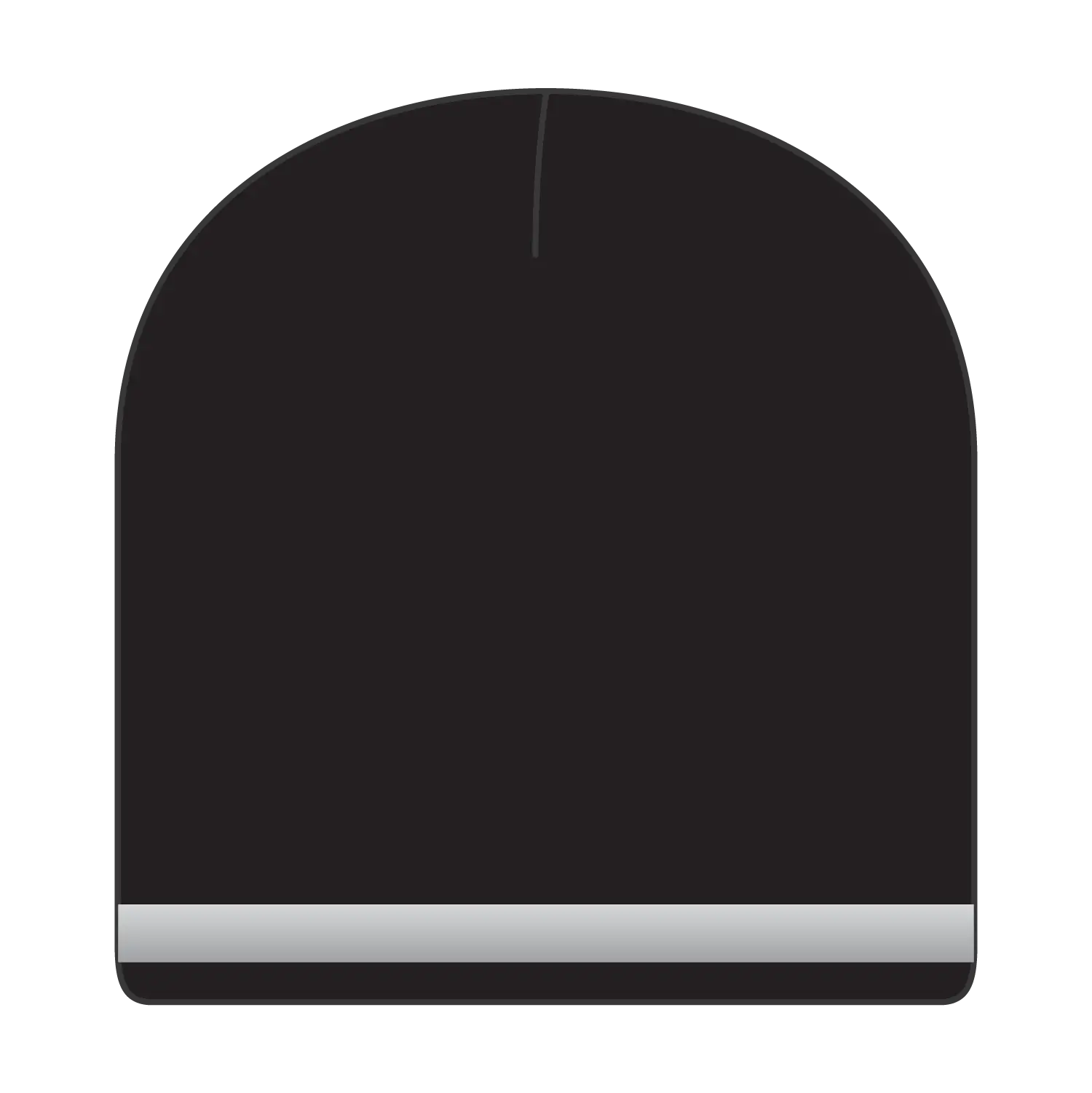 OTTO 91-1237 9’’ Classic Knit Beanie W/ Reflective Stripe - Black - Black / 6 1/2’’ - 7 5/8’’