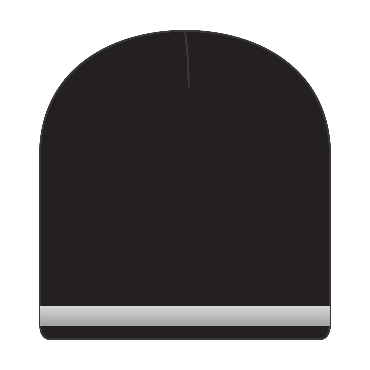 OTTO 91-1237 9’’ Classic Knit Beanie W/ Reflective Stripe - Black - Black / 6 1/2’’ - 7 5/8’’