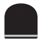 OTTO 91-1237 9’’ Classic Knit Beanie W/ Reflective Stripe - Black - Black / 6 1/2’’ - 7 5/8’’