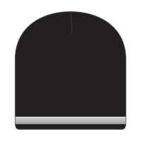 OTTO 91-1237 9’’ Classic Knit Beanie W/ Reflective Stripe - Black - Black / 6 1/2’’ - 7 5/8’’