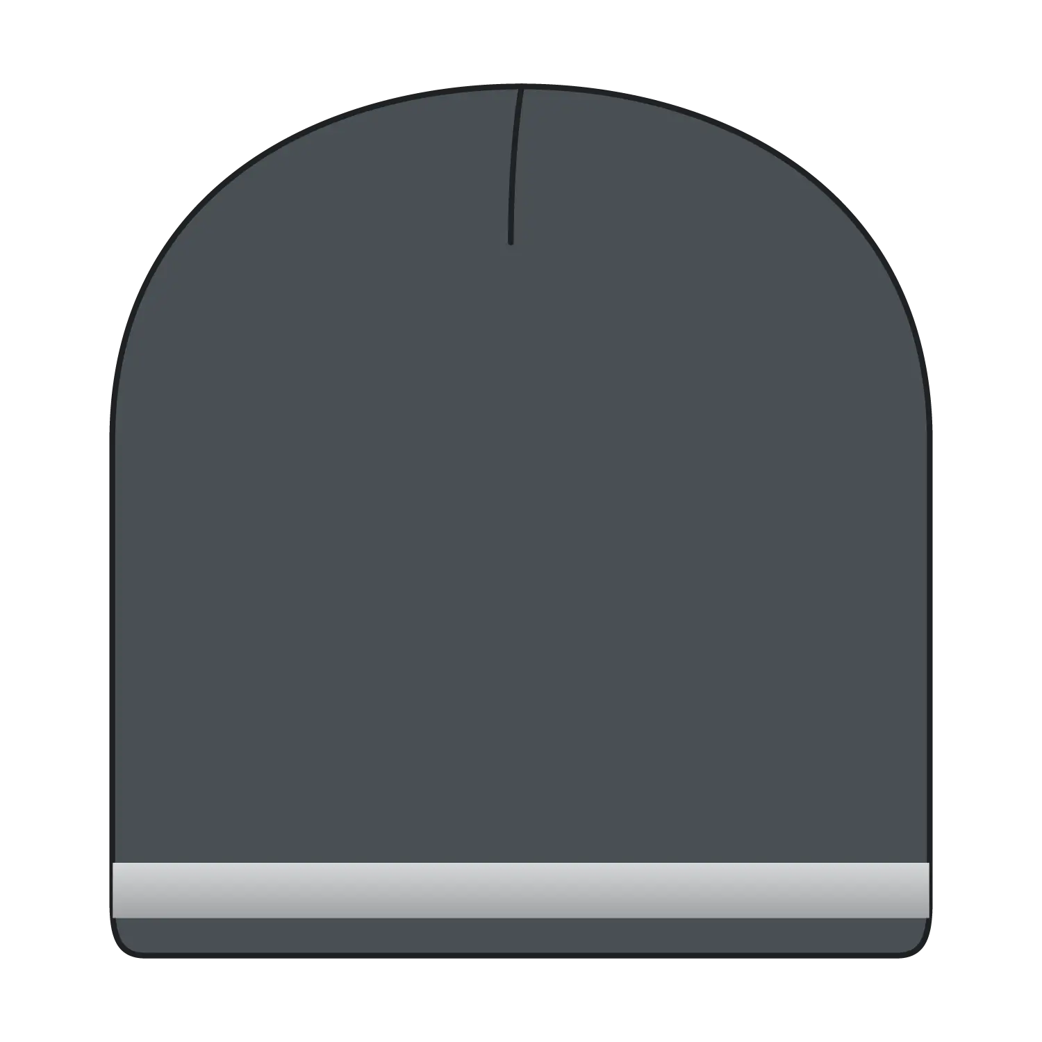 OTTO 91-1237 9’’ Classic Knit Beanie W/ Reflective Stripe - Char. Gray - Char. Gray / 6 1/2’’ - 7 5/8’’