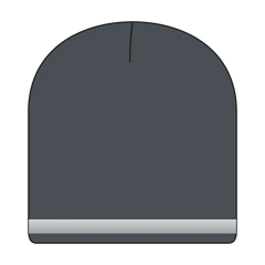 OTTO 91-1237 9’’ Classic Knit Beanie W/ Reflective Stripe - Char. Gray - Char. Gray / 6 1/2’’ - 7 5/8’’