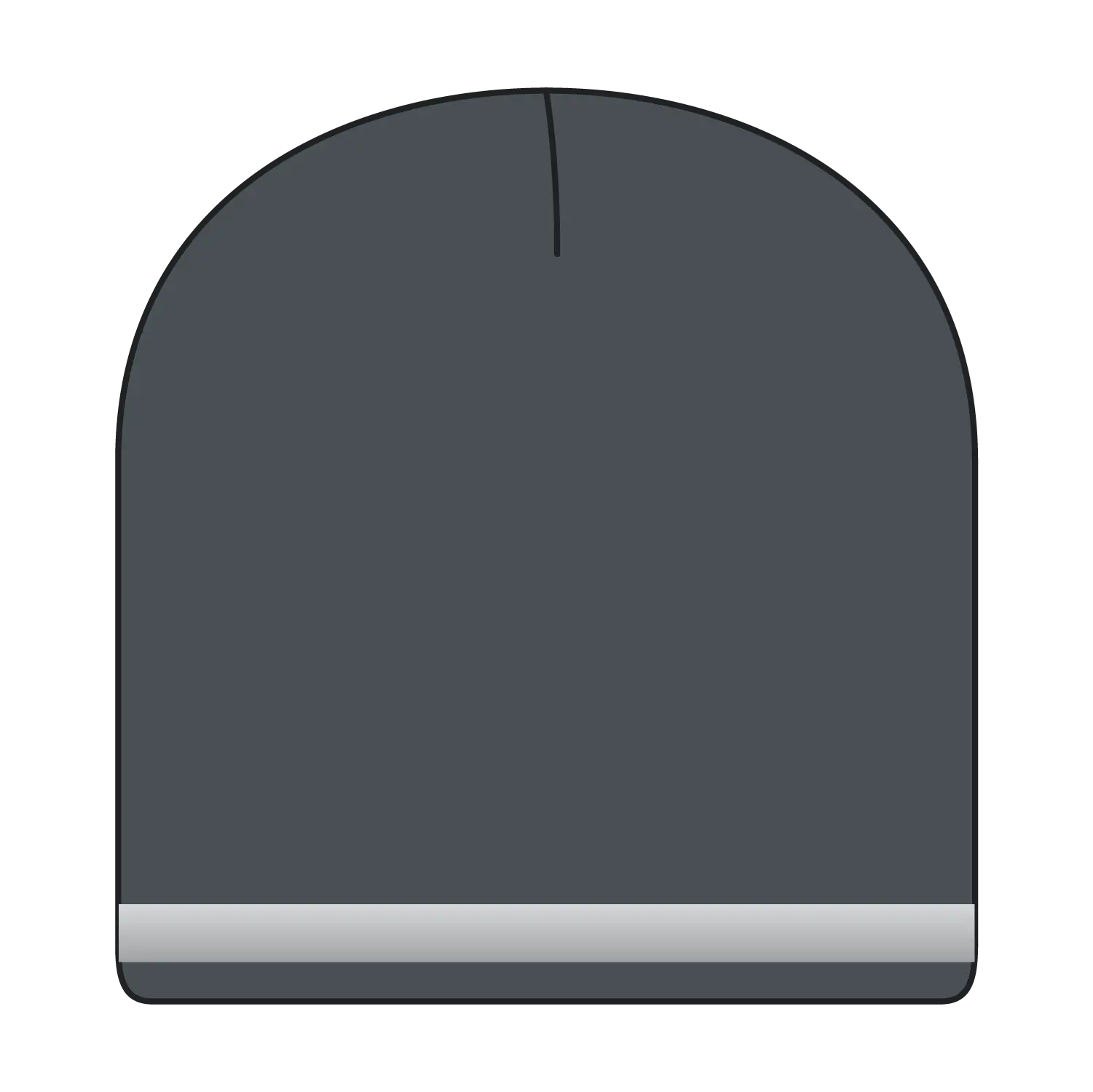 OTTO 91-1237 9’’ Classic Knit Beanie W/ Reflective Stripe - Char. Gray - Char. Gray / 6 1/2’’ - 7 5/8’’