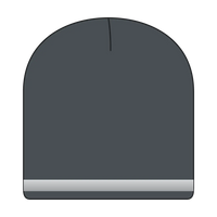 OTTO 91-1237 9’’ Classic Knit Beanie W/ Reflective Stripe - Char. Gray - Char. Gray / 6 1/2’’ - 7 5/8’’