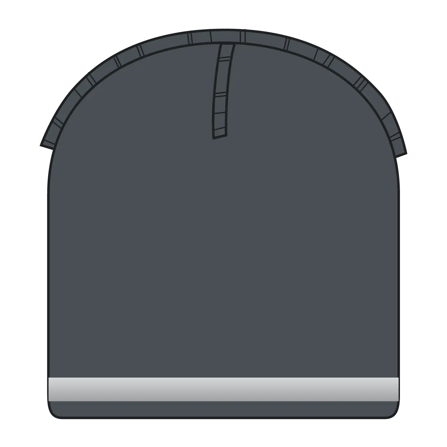 OTTO 91-1237 9’’ Classic Knit Beanie W/ Reflective Stripe - Char. Gray - Char. Gray / 6 1/2’’ - 7 5/8’’