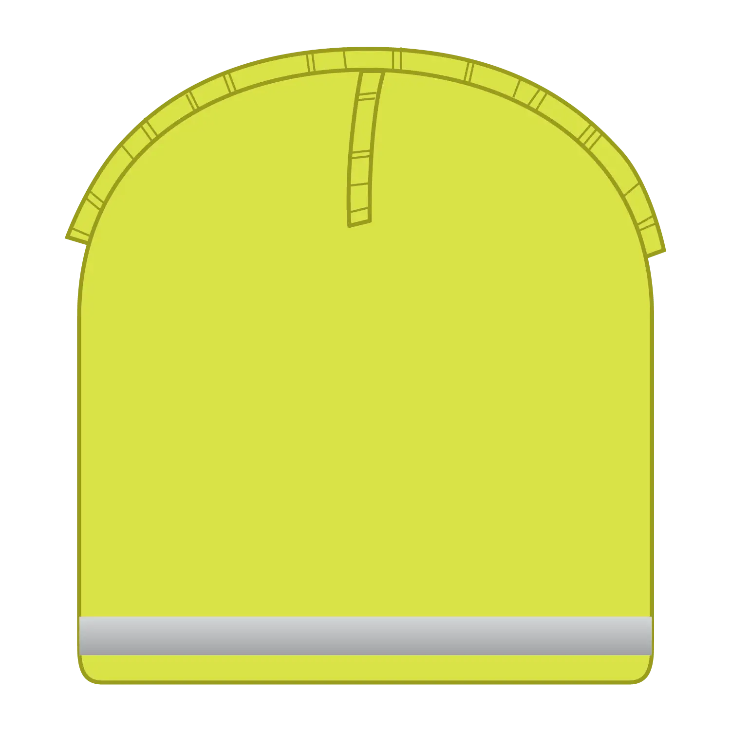 OTTO 91-1237 9’’ Classic Knit Beanie W/ Reflective Stripe - N. Yellow - N. Yellow / 6 1/2’’ - 7 5/8’’