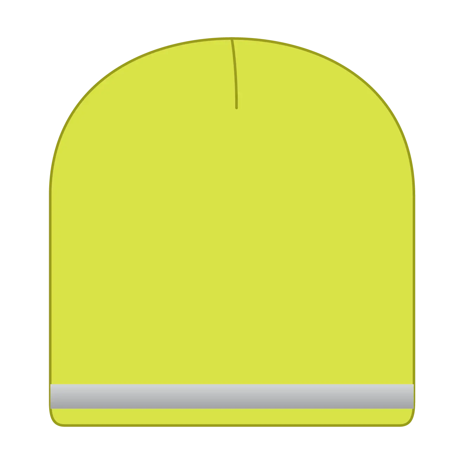 OTTO 91-1237 9’’ Classic Knit Beanie W/ Reflective Stripe - N. Yellow - N. Yellow / 6 1/2’’ - 7 5/8’’