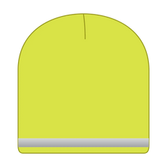OTTO 91-1237 9’’ Classic Knit Beanie W/ Reflective Stripe - N. Yellow - N. Yellow / 6 1/2’’ - 7 5/8’’
