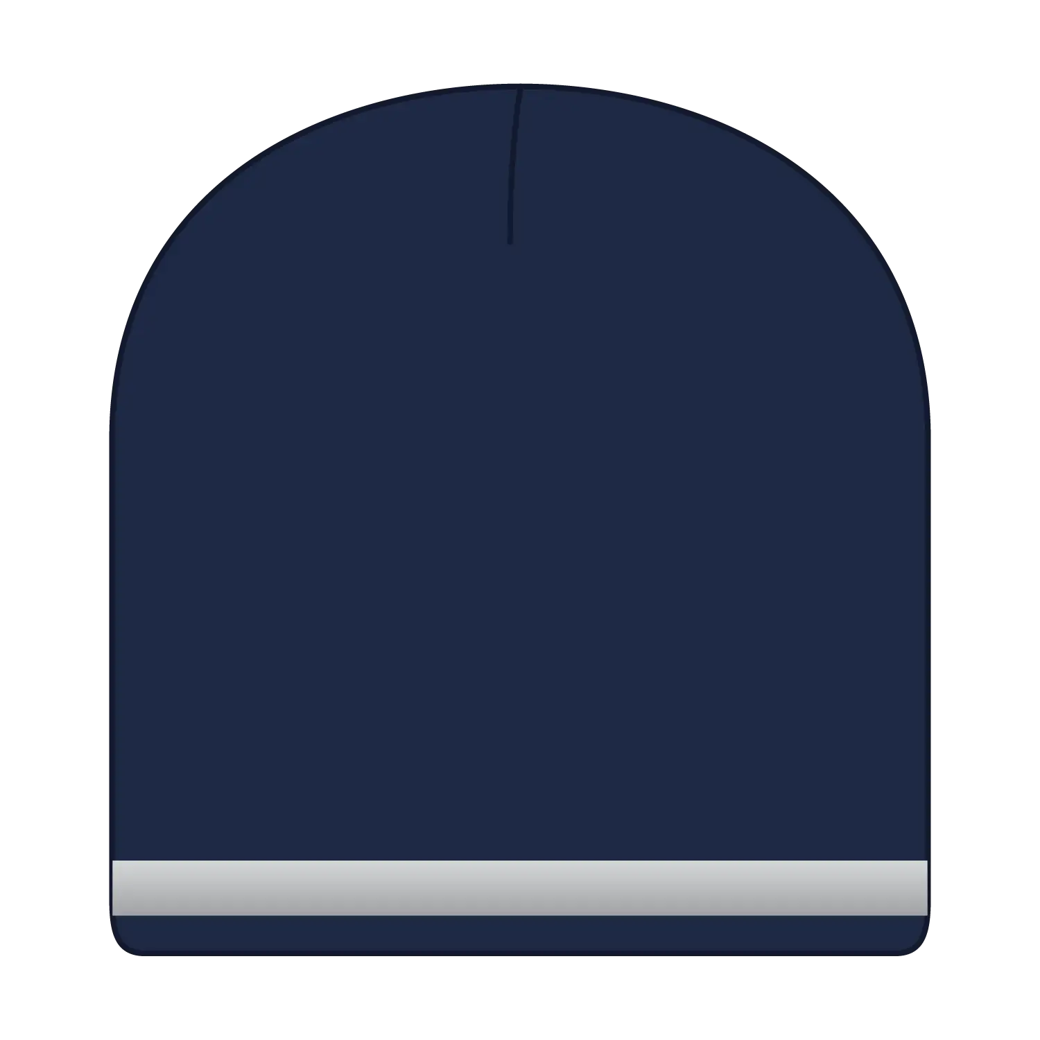 OTTO 91-1237 9’’ Classic Knit Beanie W/ Reflective Stripe - Navy - Navy / 6 1/2’’ - 7 5/8’’