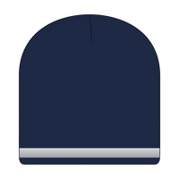 OTTO 91-1237 9’’ Classic Knit Beanie W/ Reflective Stripe - Navy - Navy / 6 1/2’’ - 7 5/8’’