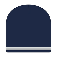 OTTO 91-1237 9’’ Classic Knit Beanie W/ Reflective Stripe - Navy - Navy / 6 1/2’’ - 7 5/8’’