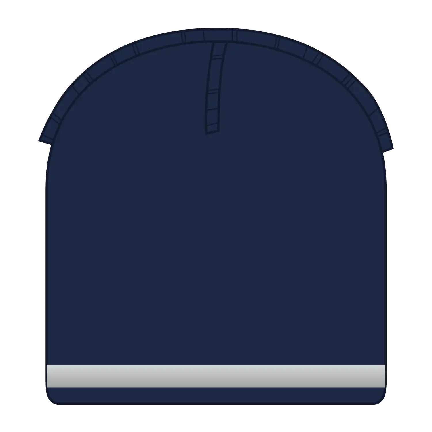 OTTO 91-1237 9’’ Classic Knit Beanie W/ Reflective Stripe - Navy - Navy / 6 1/2’’ - 7 5/8’’