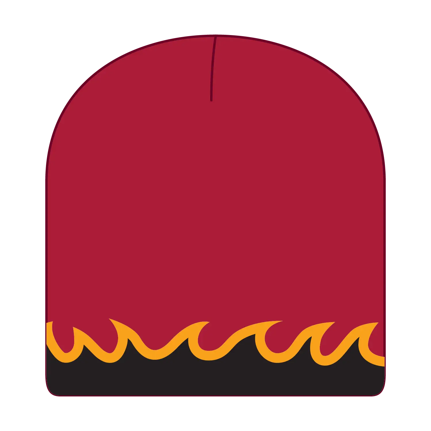 OTTO 91-628 8’’ Reversible Beanie - Red/Blk/Gld - Red/Blk/Gld / 6 1/2’’ - 7 5/8’’