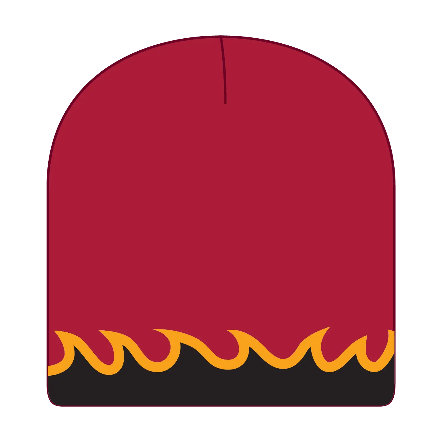 OTTO 91-628 8’’ Reversible Beanie - Red/Blk/Gld - Red/Blk/Gld / 6 1/2’’ - 7 5/8’’