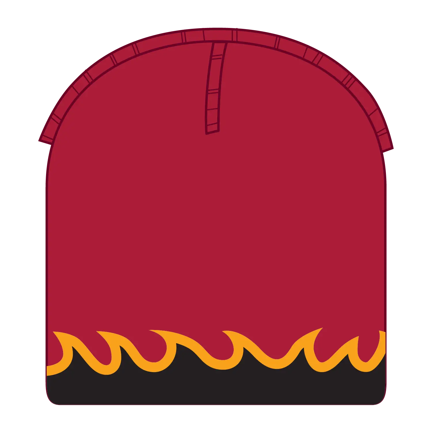 OTTO 91-628 8’’ Reversible Beanie - Red/Blk/Gld - Red/Blk/Gld / 6 1/2’’ - 7 5/8’’