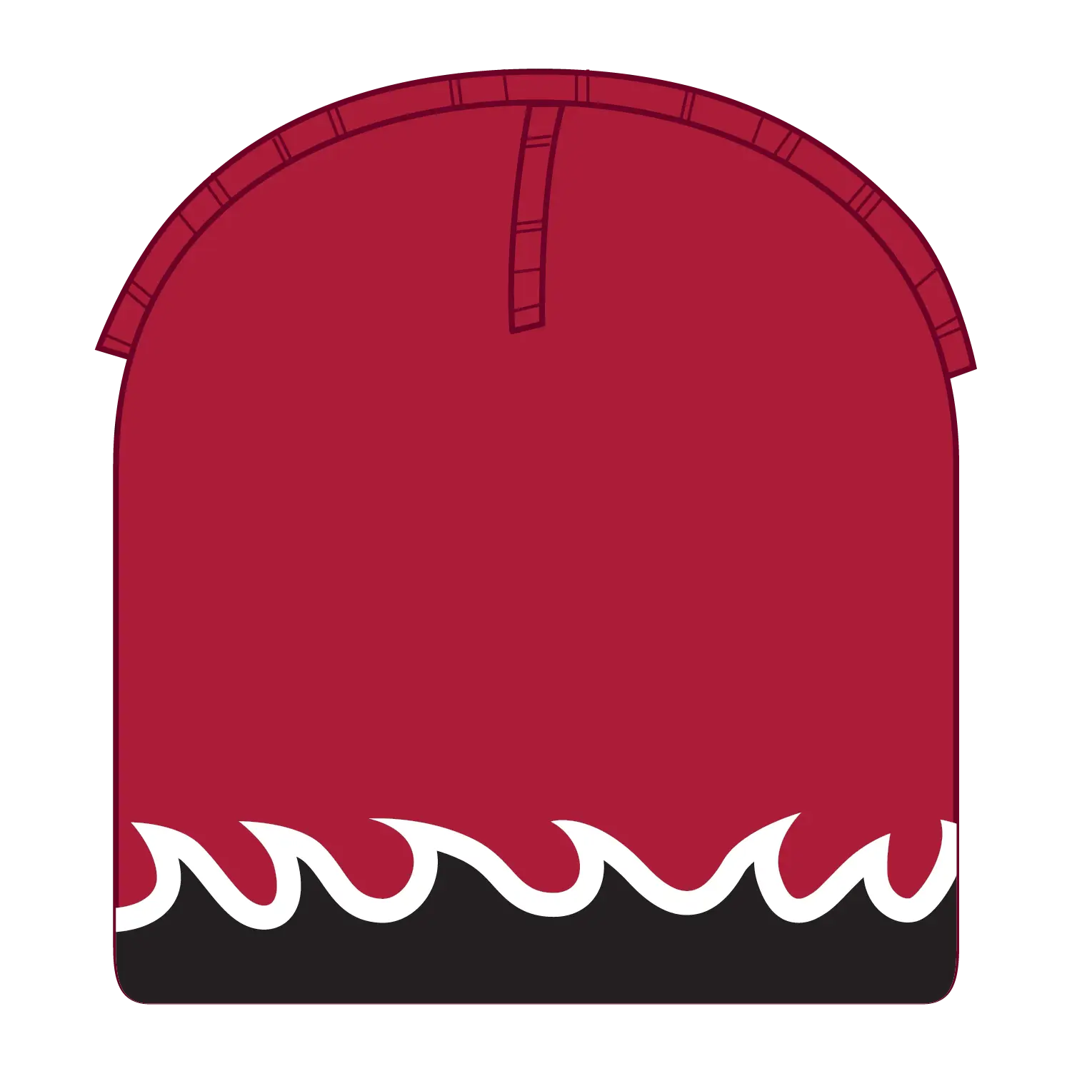 OTTO 91-628 8’’ Reversible Beanie - Red/Blk/Wht - Red/Blk/Wht / 6 1/2’’ - 7 5/8’’