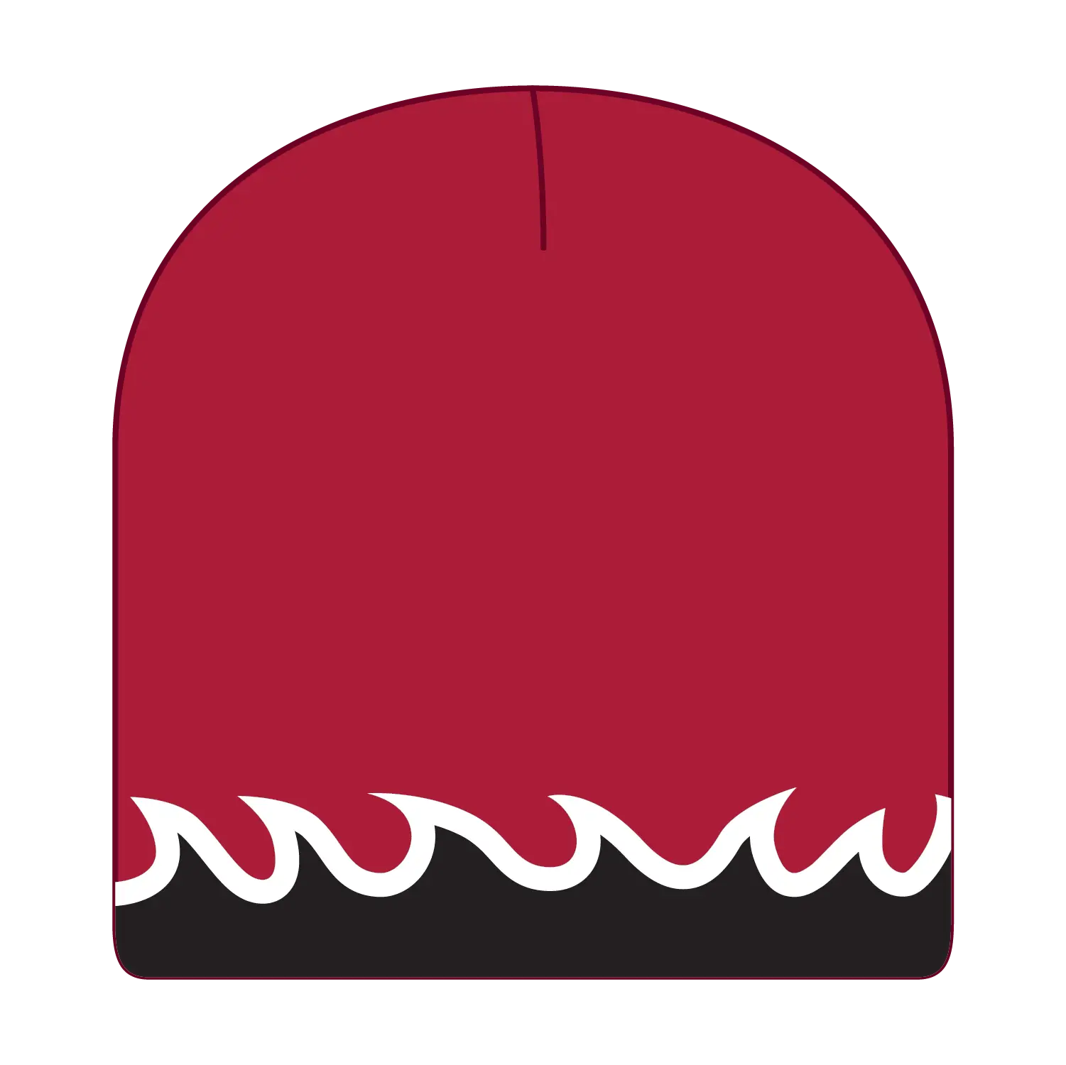 OTTO 91-628 8’’ Reversible Beanie - Red/Blk/Wht - Red/Blk/Wht / 6 1/2’’ - 7 5/8’’