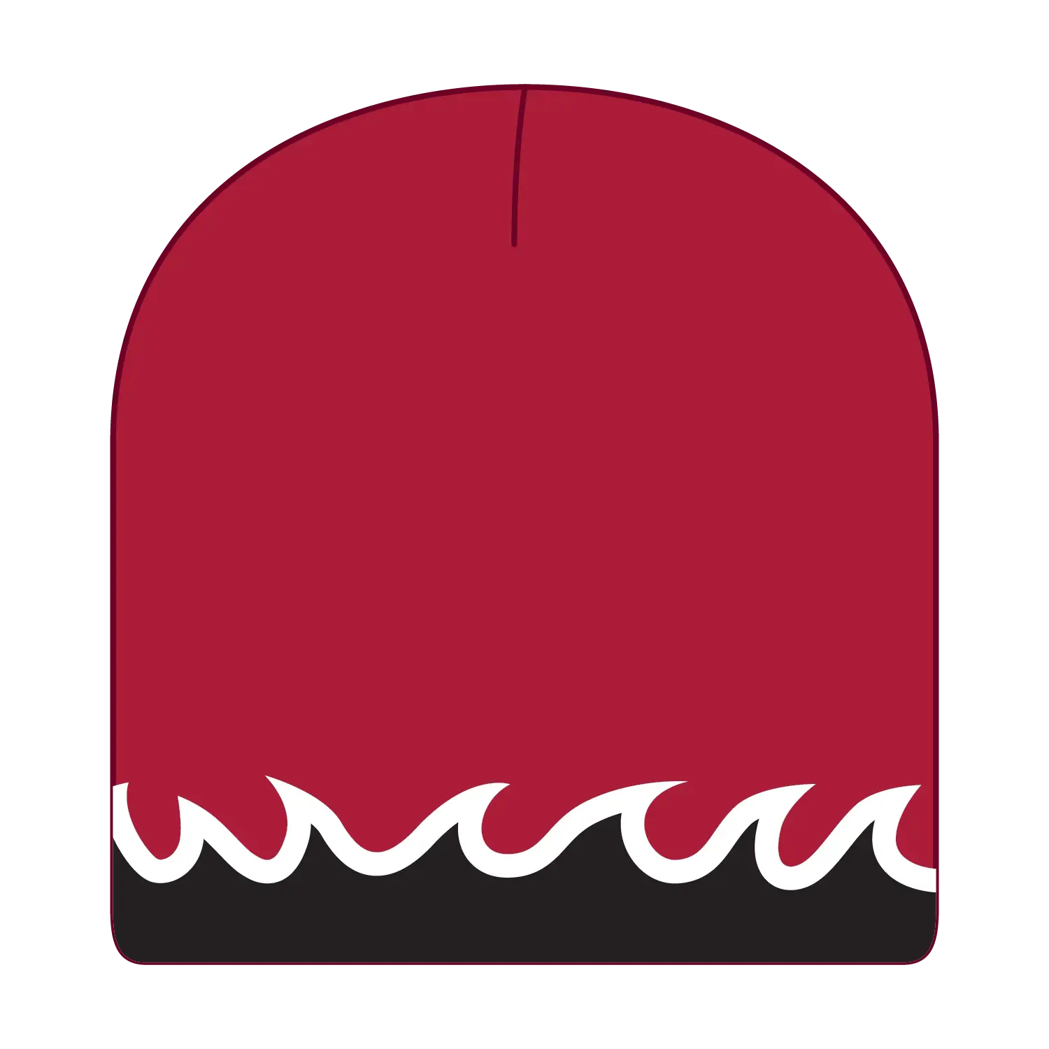 OTTO 91-628 8’’ Reversible Beanie - Red/Blk/Wht - Red/Blk/Wht / 6 1/2’’ - 7 5/8’’