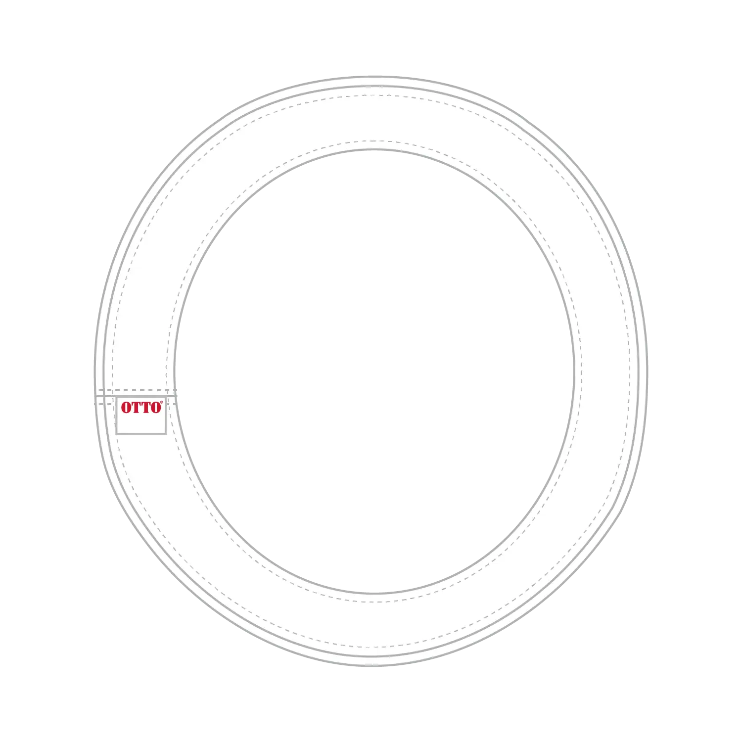 OTTO 92-1097 Hat Band - White