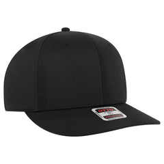 OTTO 930-1 6 Panel Pro Style Baseball Cap - Black - Black / 7 3/8’’ - 7 5/8’’