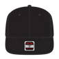 OTTO 930-1 6 Panel Pro Style Baseball Cap - Black - Black / 7 3/8’’ - 7 5/8’’