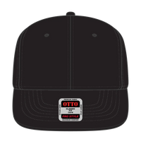 OTTO 930-1 6 Panel Pro Style Baseball Cap - Black - Black / 7 3/8’’ - 7 5/8’’