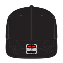OTTO 930-1 6 Panel Pro Style Baseball Cap - Black - Black / 7 3/8’’ - 7 5/8’’