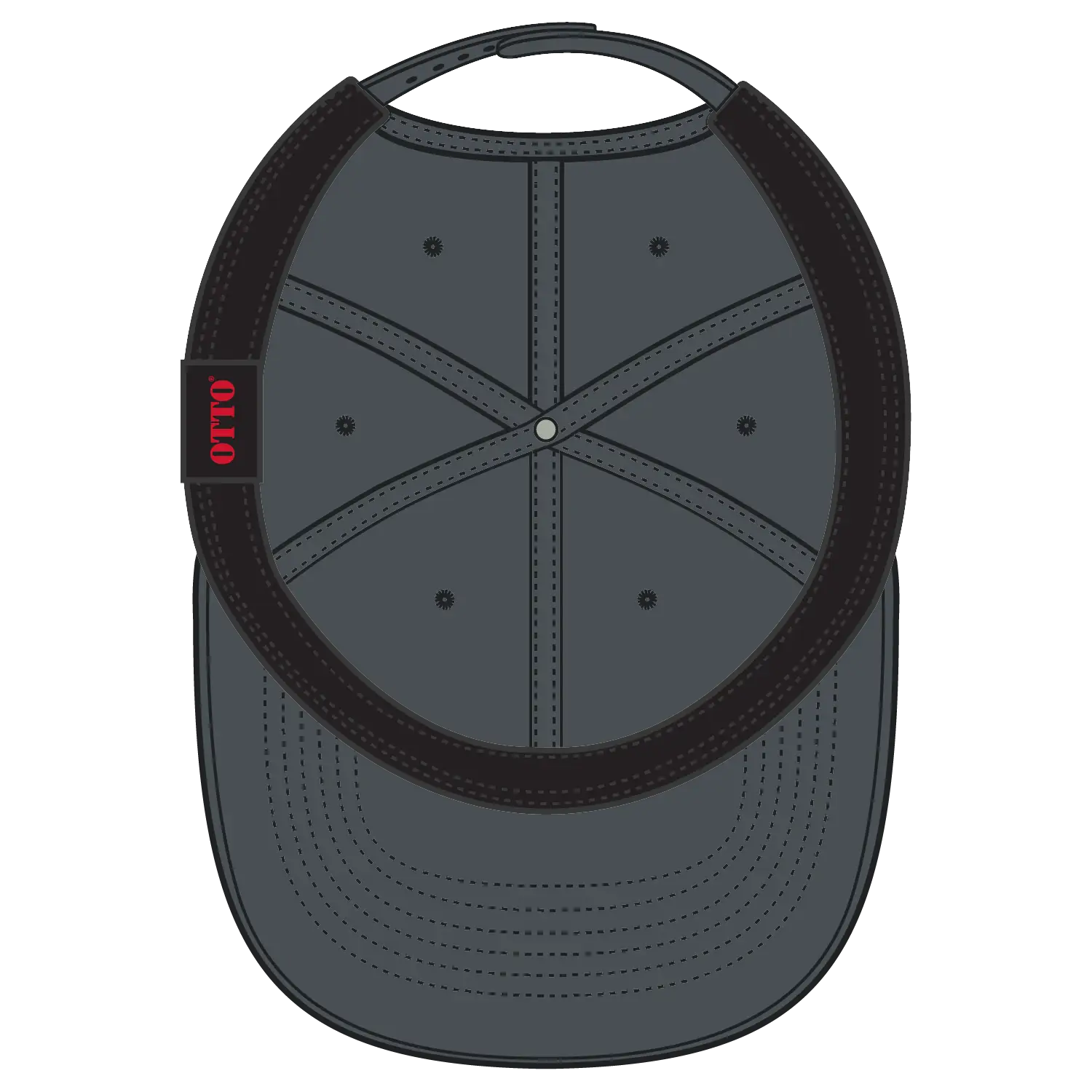 OTTO 930-1 6 Panel Pro Style Baseball Cap - Char. Gray - Char. Gray / 7 3/8’’ - 7 5/8’’