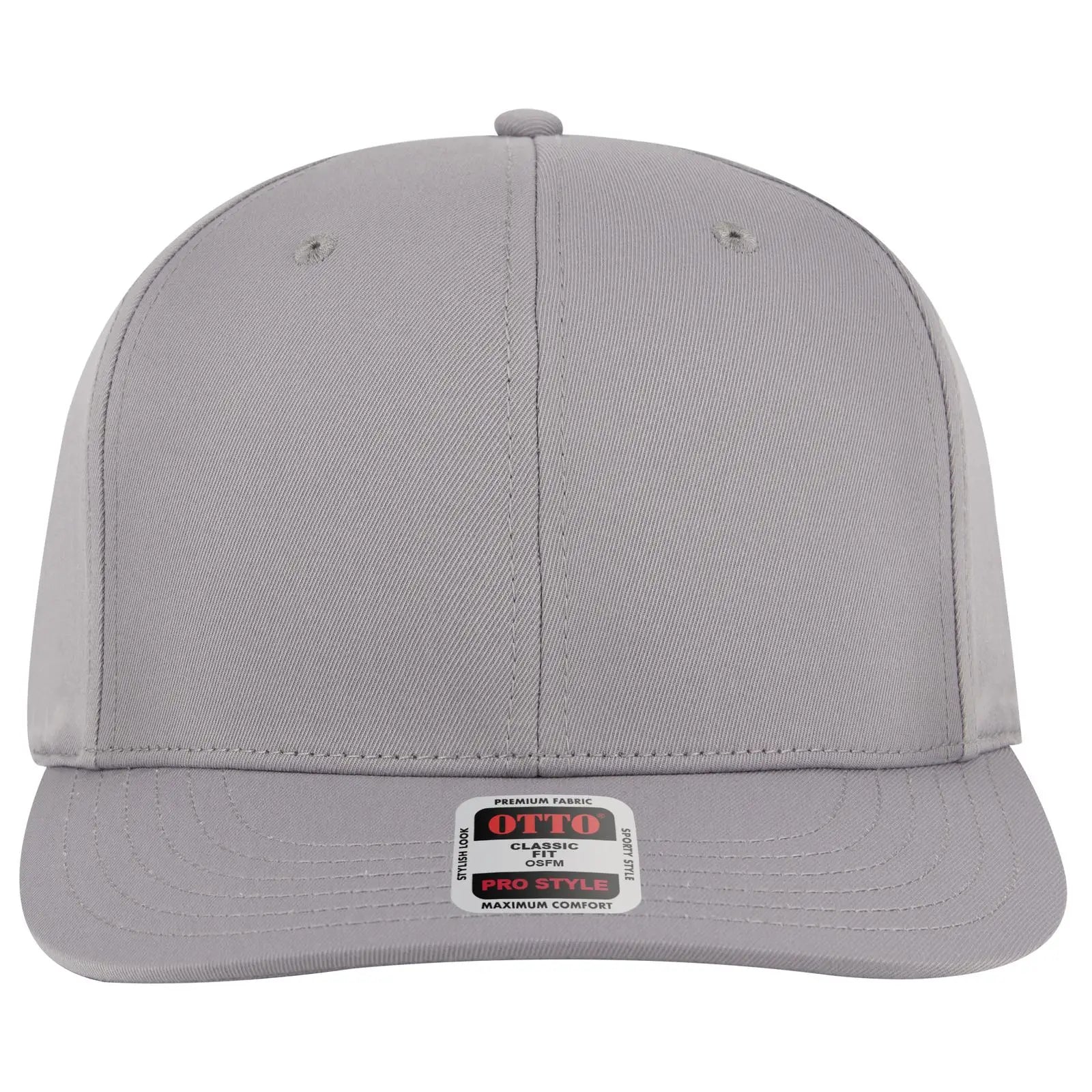 OTTO 930-1 6 Panel Pro Style Baseball Cap - Gray - Gray / 7 3/8’’ - 7 5/8’’