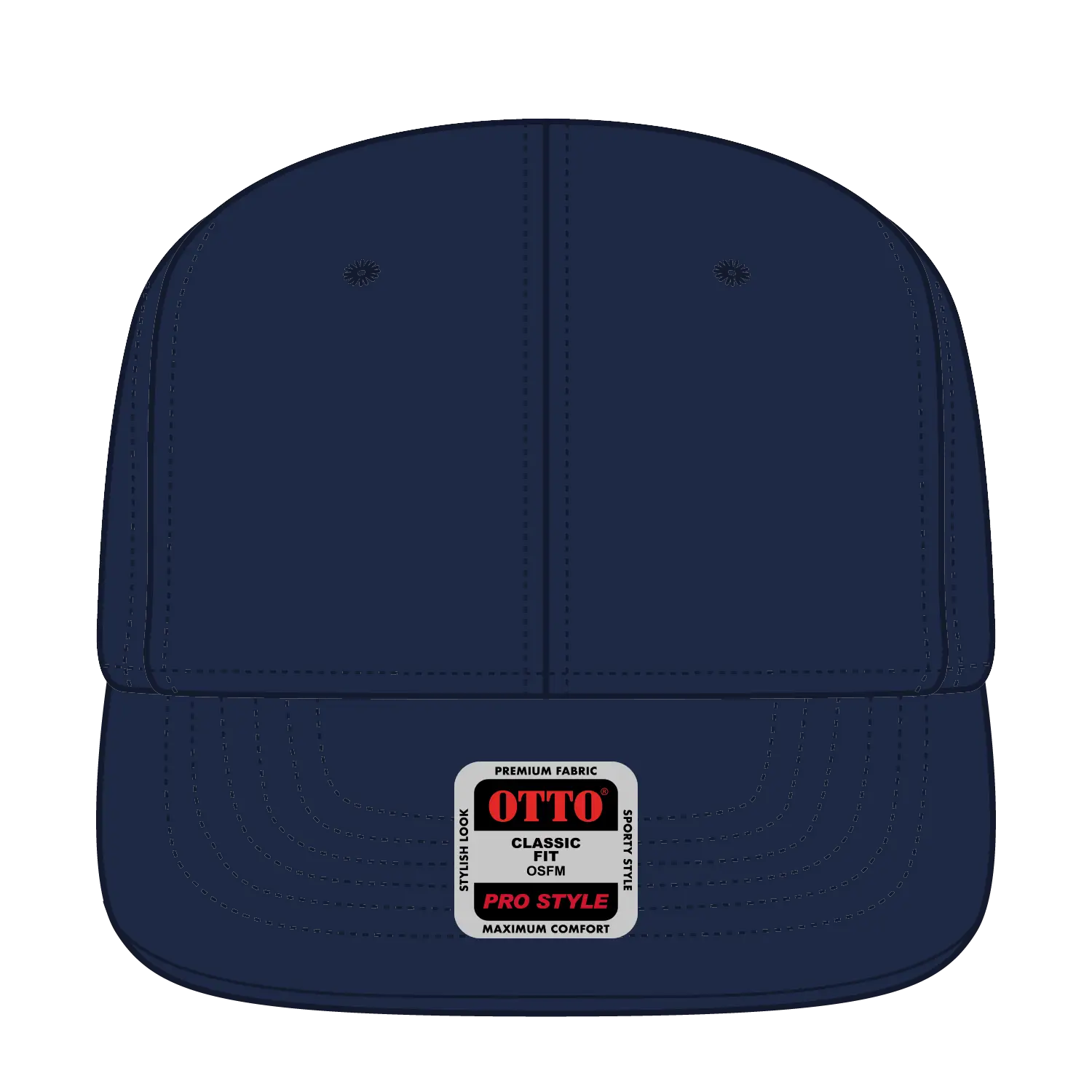 OTTO 930-1 6 Panel Pro Style Baseball Cap - Navy - Navy / 7 3/8’’ - 7 5/8’’