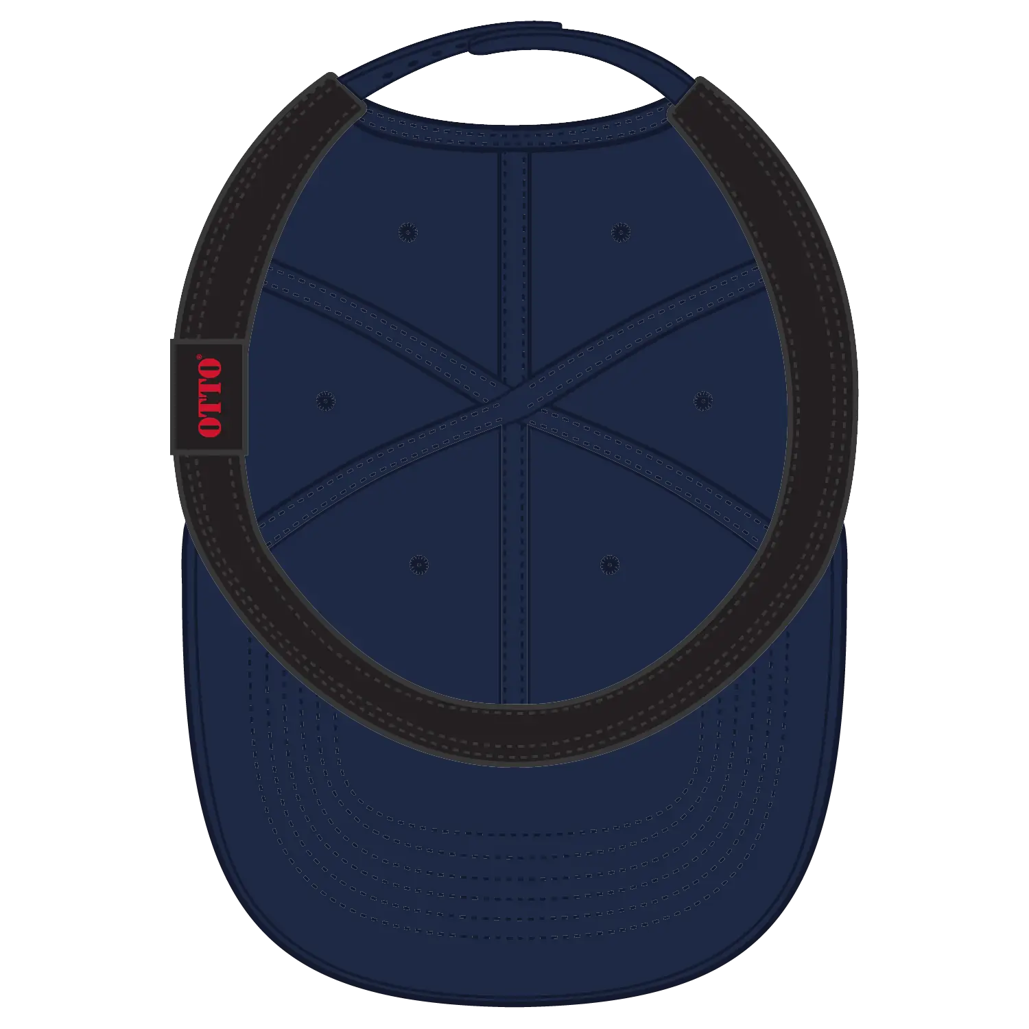 OTTO 930-1 6 Panel Pro Style Baseball Cap - Navy - Navy / 7 3/8’’ - 7 5/8’’