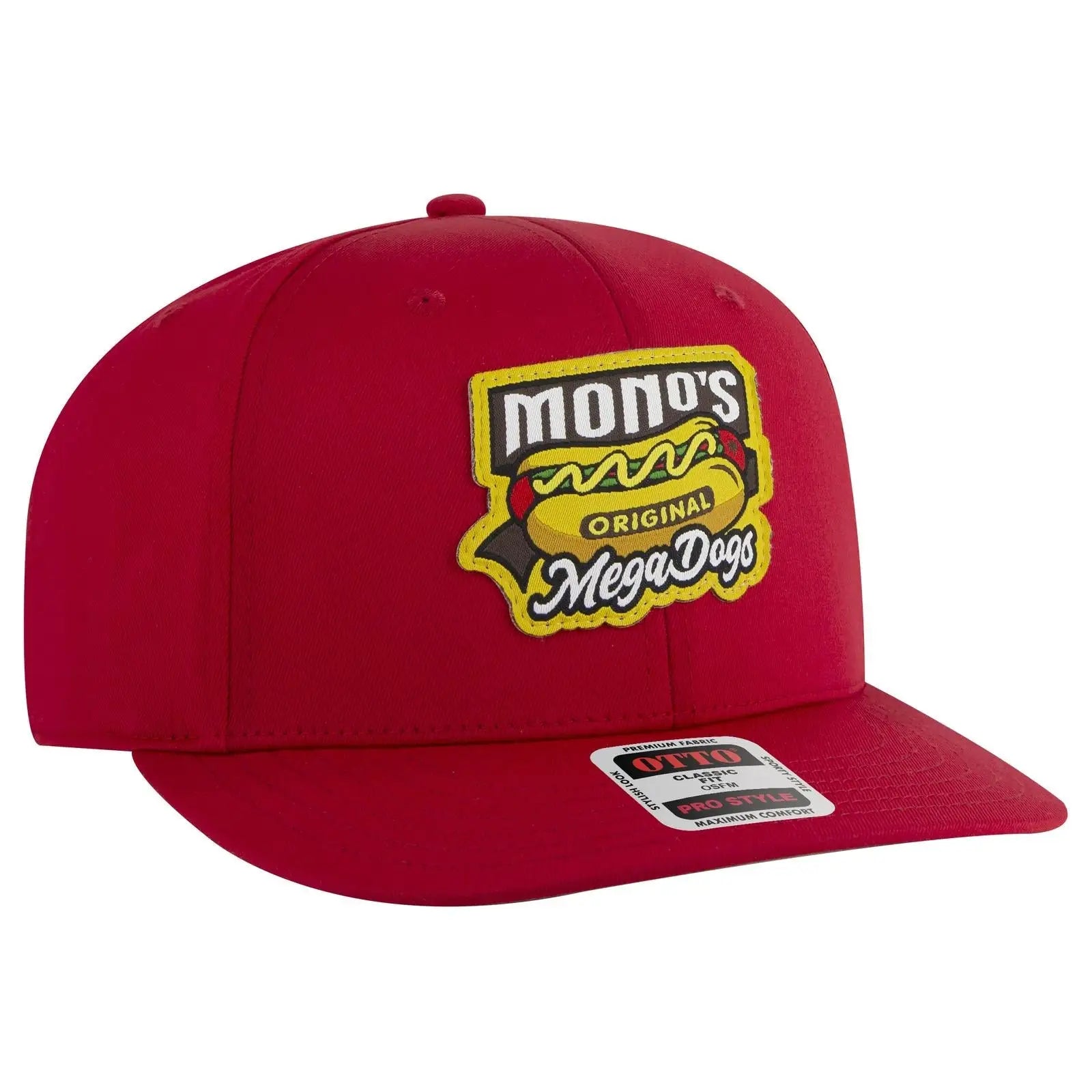 OTTO 930-1 6 Panel Pro Style Baseball Cap - Red - Red / 7 3/8’’ - 7 5/8’’