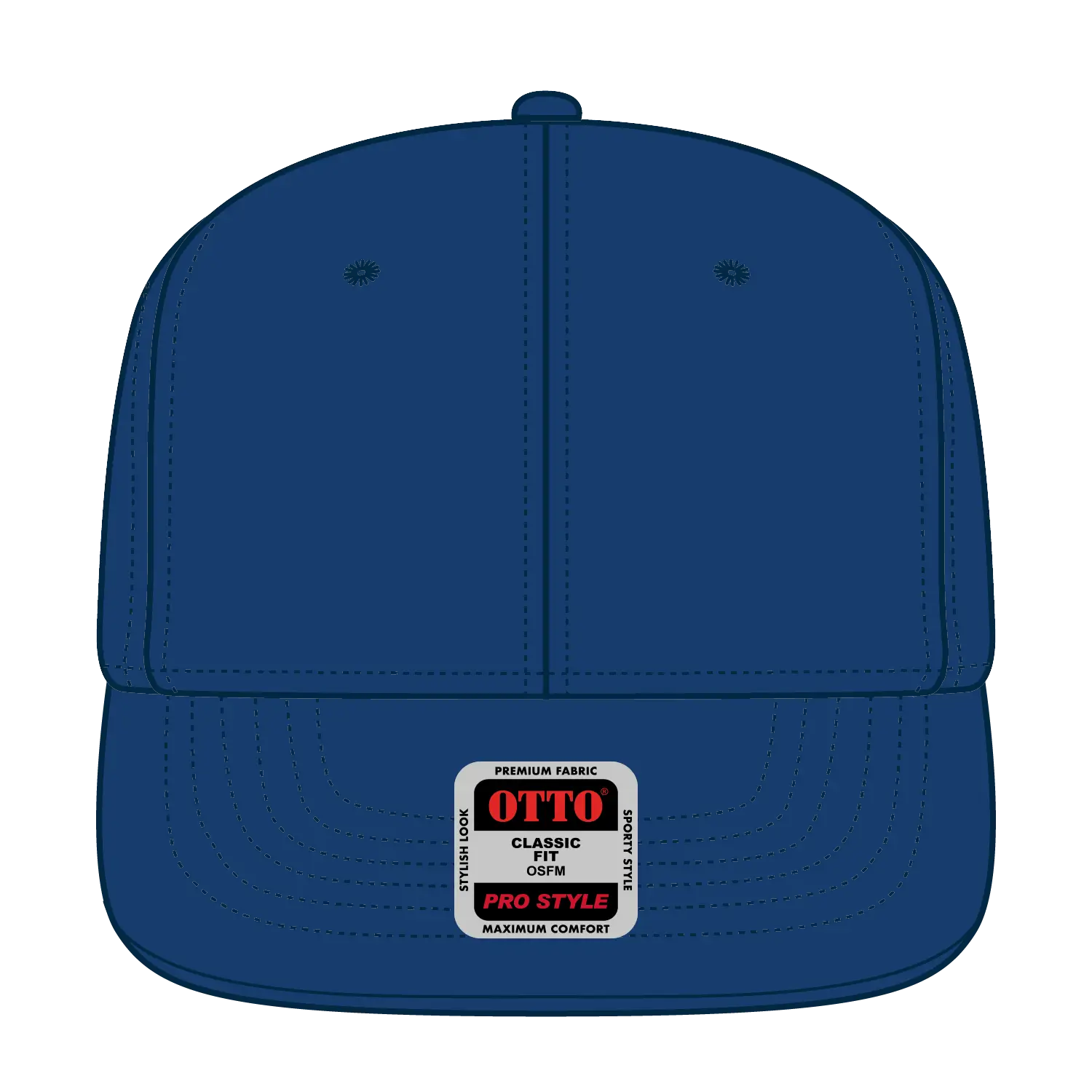 OTTO 930-1 6 Panel Pro Style Baseball Cap - Royal - Royal / 7 3/8’’ - 7 5/8’’
