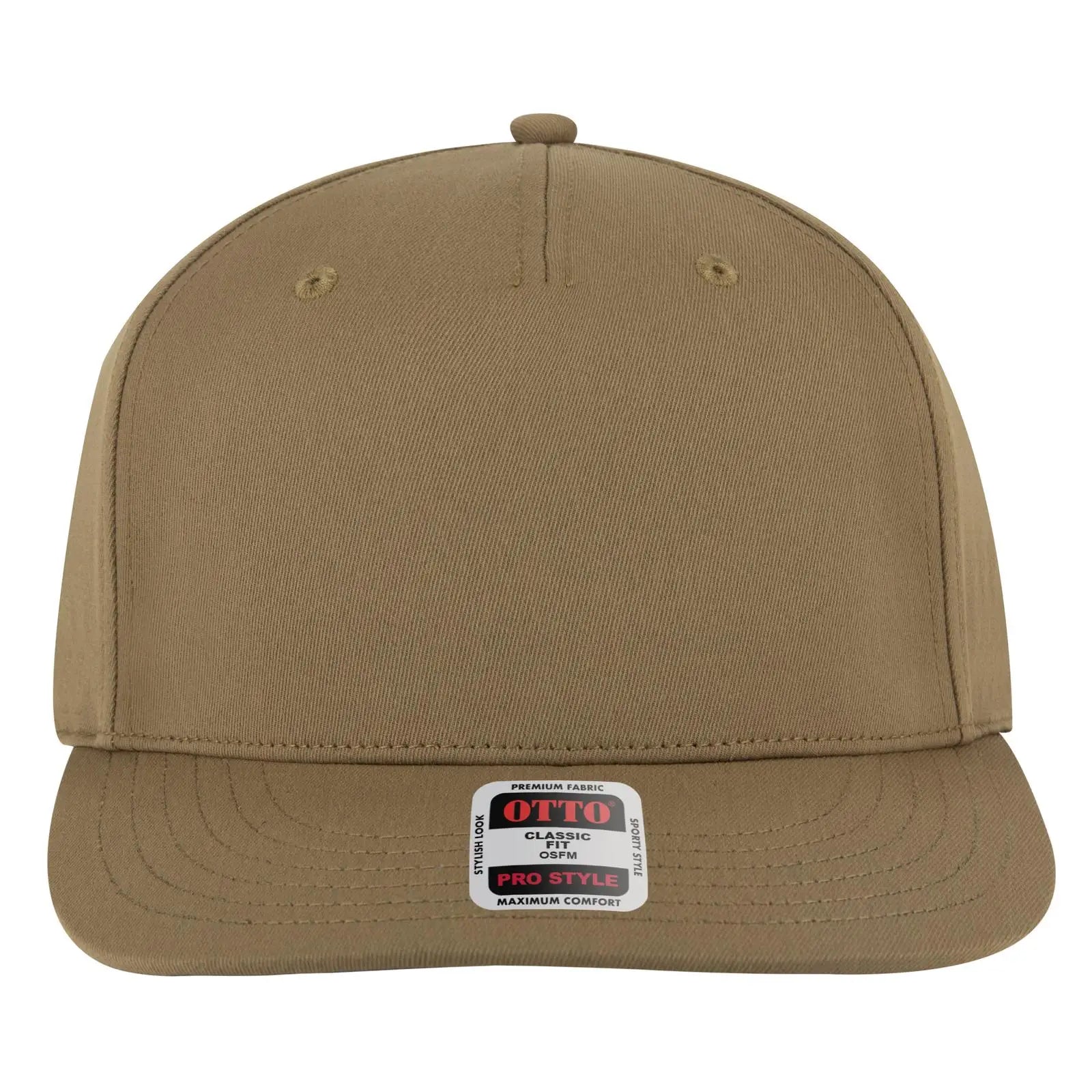 OTTO 9305-1 5 Panel Pro Style Baseball Cap - Coyote Brown - Coyote Brown / 7 3/8’’ - 7 5/8’’