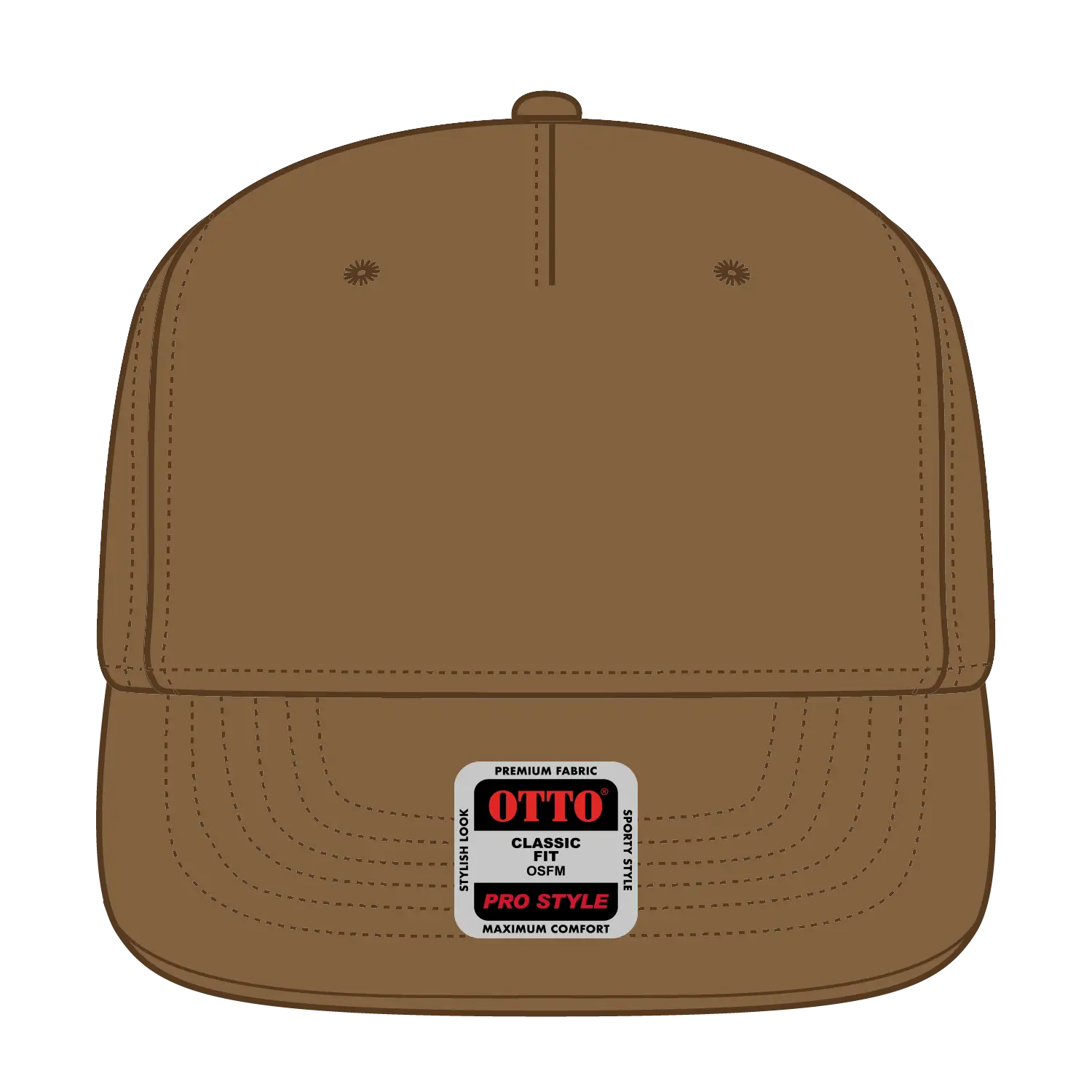 OTTO 9305-1 5 Panel Pro Style Baseball Cap - Coyote Brown - Coyote Brown / 7 3/8’’ - 7 5/8’’