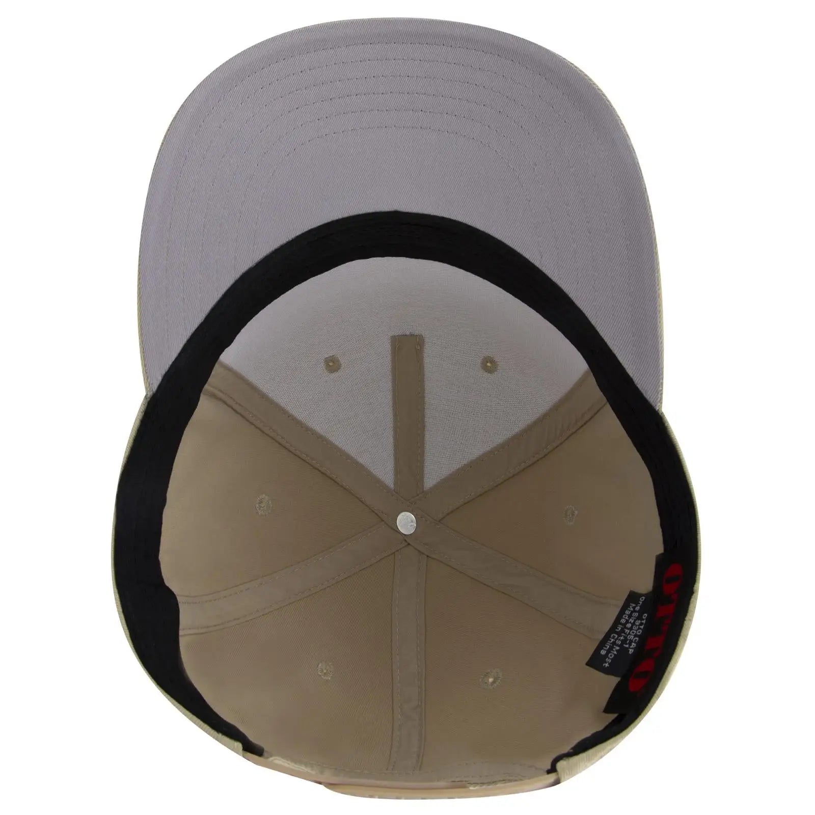 OTTO 9305-1 5 Panel Pro Style Baseball Cap - Khaki - Khaki / 7 3/8’’ - 7 5/8’’