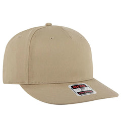 OTTO 9305-1 5 Panel Pro Style Baseball Cap - Khaki - Khaki / 7 3/8’’ - 7 5/8’’