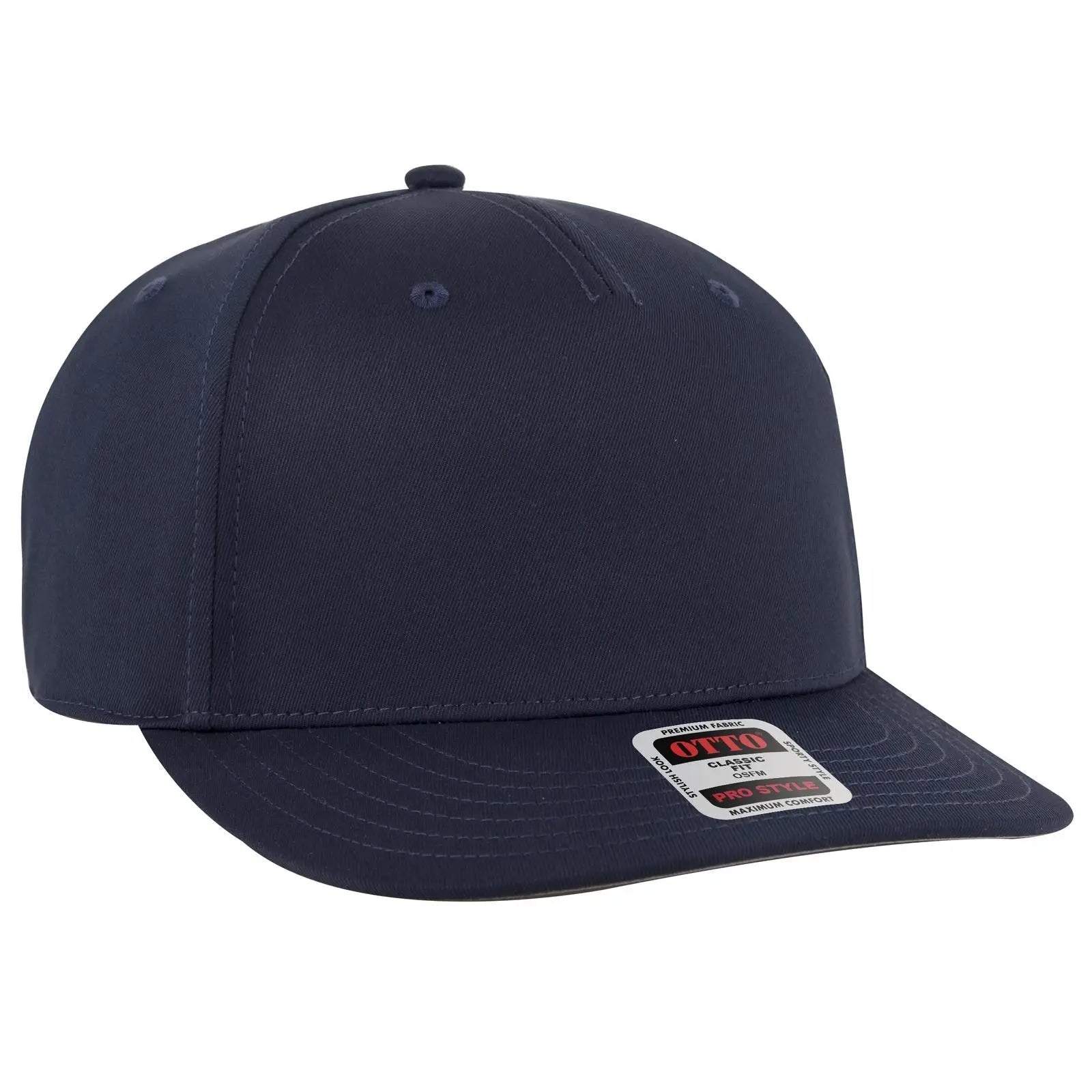 OTTO 9305-1 5 Panel Pro Style Baseball Cap - Navy - Navy / 7 3/8’’ - 7 5/8’’