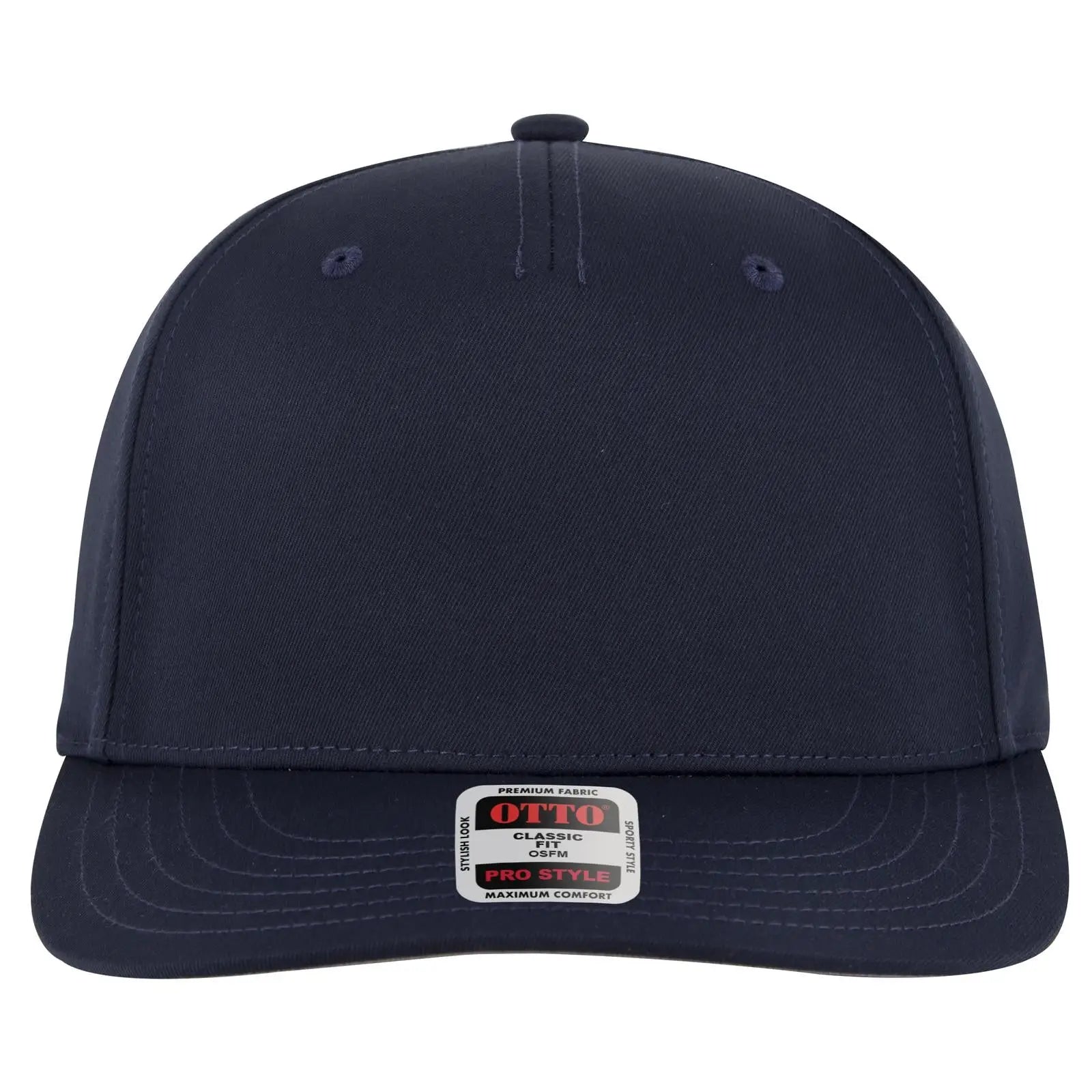 OTTO 9305-1 5 Panel Pro Style Baseball Cap - Navy - Navy / 7 3/8’’ - 7 5/8’’