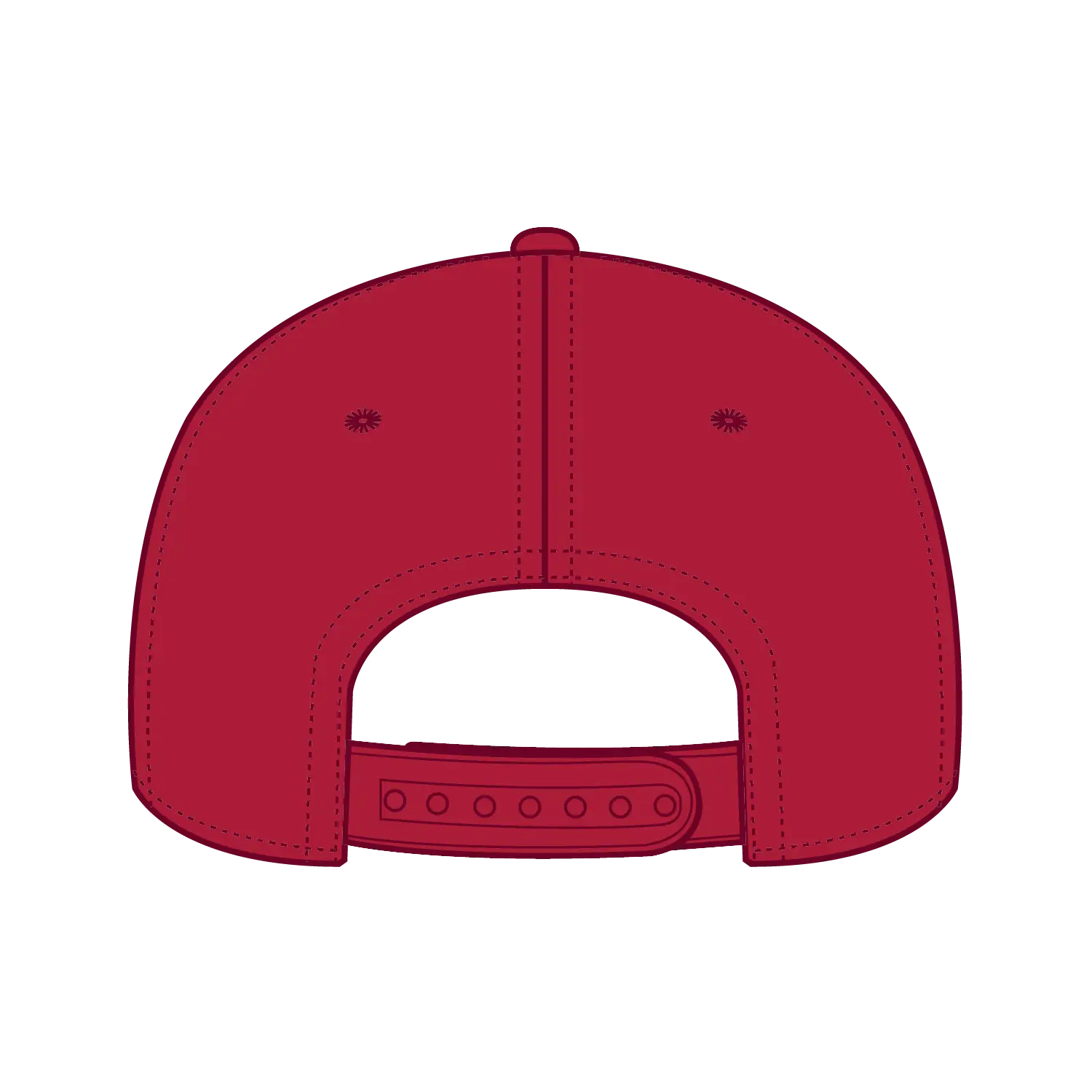 OTTO 9305-1 5 Panel Pro Style Baseball Cap - Red - Red / 7 3/8’’ - 7 5/8’’