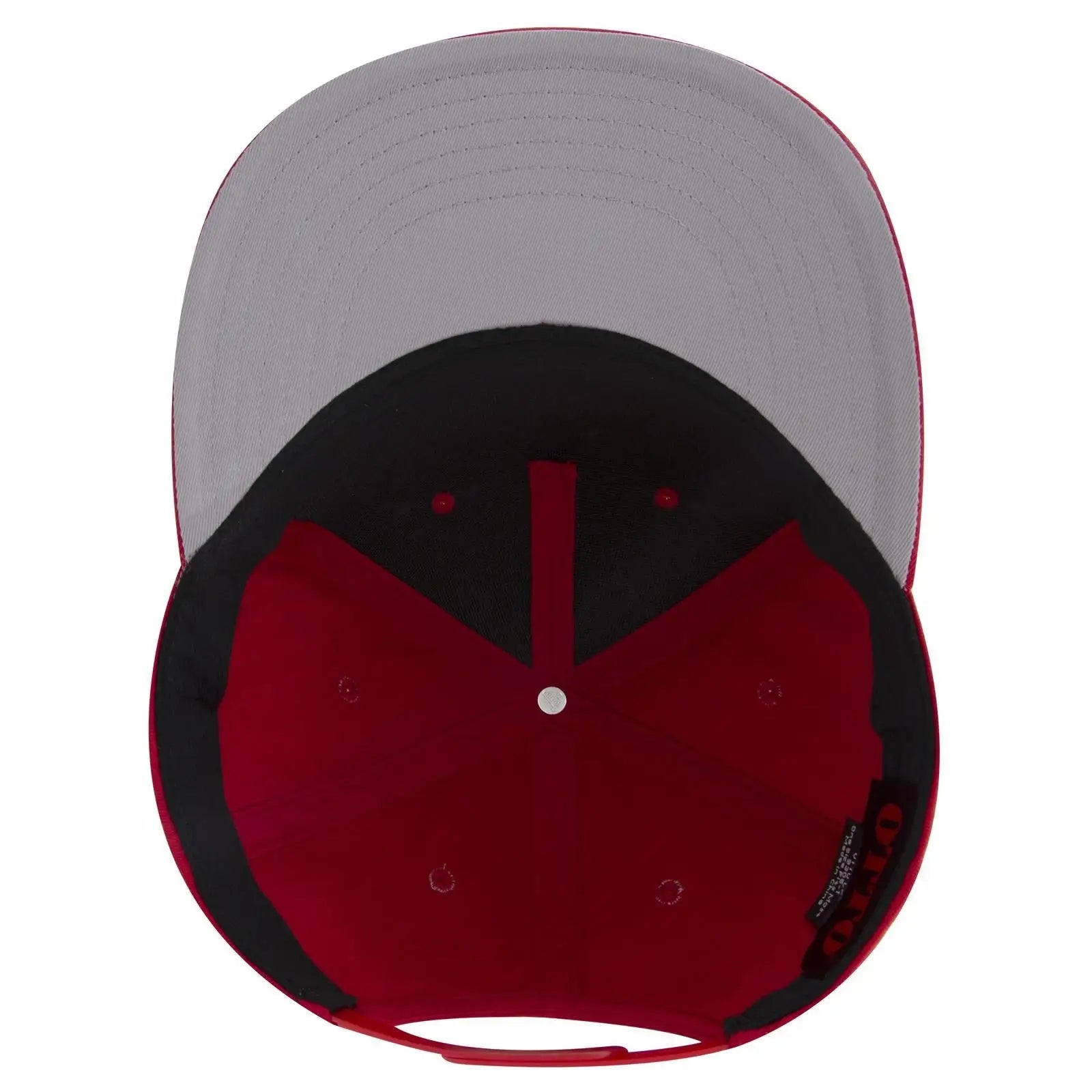 OTTO 9305-1 5 Panel Pro Style Baseball Cap - Red - Red / 7 3/8’’ - 7 5/8’’