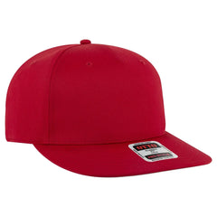 OTTO 9305-1 5 Panel Pro Style Baseball Cap - Red - Red / 7 3/8’’ - 7 5/8’’